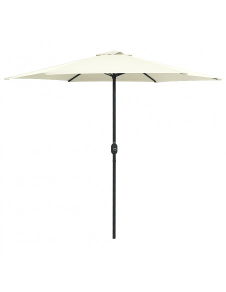 Ombrellone da Esterni Palo in Alluminio 270x246cm Bianco Sabbia
