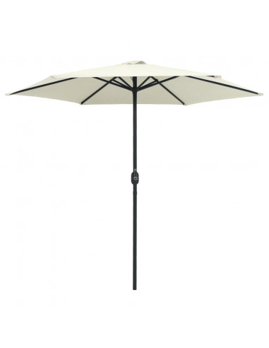 Ombrellone da Esterni Palo in Alluminio 270x246cm Bianco Sabbia