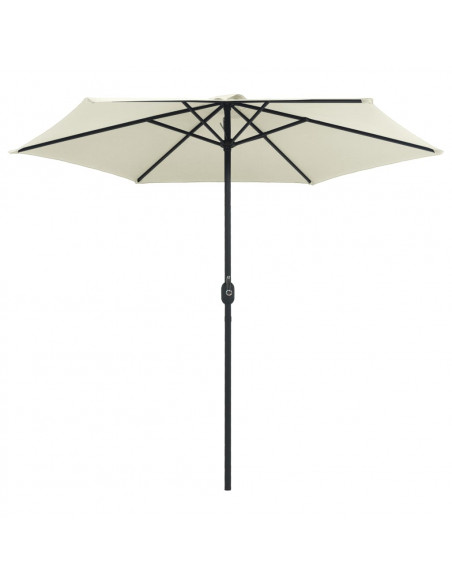 Ombrellone da Esterni Palo in Alluminio 270x246cm Bianco Sabbia