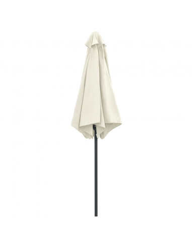 Ombrellone da Esterni Palo in Alluminio 270x246cm Bianco Sabbia