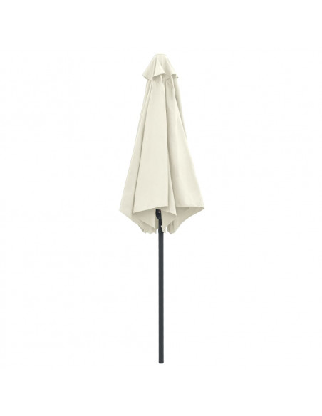 Ombrellone da Esterni Palo in Alluminio 270x246cm Bianco Sabbia