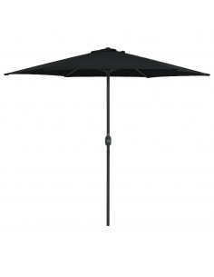 Ombrellone da Esterni con Palo in Alluminio 270x246 cm Nero 2