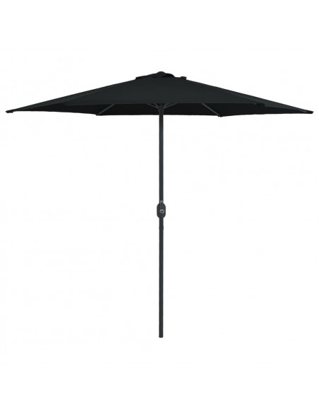 Ombrellone da Esterni con Palo in Alluminio 270x246 cm Nero
