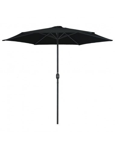 Ombrellone da Esterni con Palo in Alluminio 270x246 cm Nero