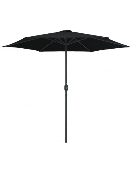 Ombrellone da Esterni con Palo in Alluminio 270x246 cm Nero
