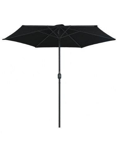 Ombrellone da Esterni con Palo in Alluminio 270x246 cm Nero