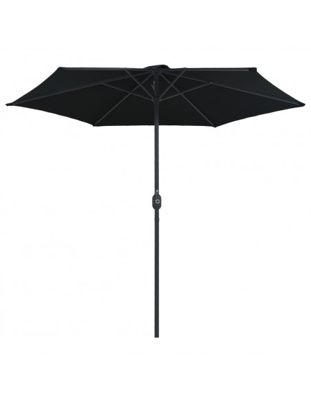 Ombrellone da Esterni con Palo in Alluminio 270x246 cm Nero