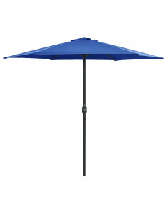 Ombrellone da Esterni con Palo in Alluminio 270x246 cm Azzurro 2