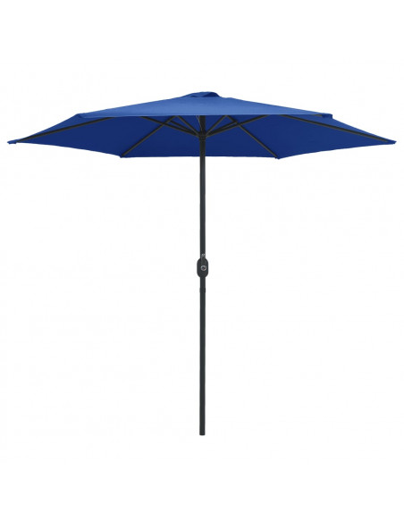 Ombrellone da Esterni con Palo in Alluminio 270x246 cm Azzurro