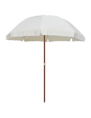 Ombrellone con Palo in Acciaio 240 cm Sabbia