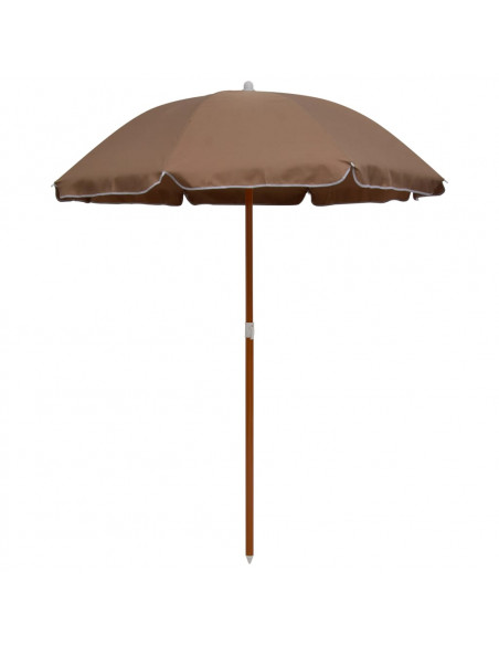 Ombrellone con Palo in Acciaio 180 cm Grigio Talpa