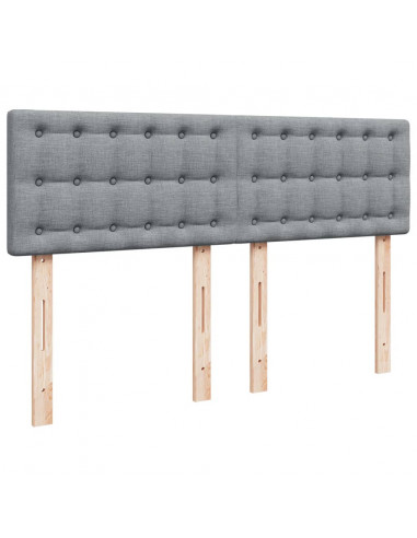 Giroletto a Molle con Materasso Grigio Chiaro 160x200cm Tessuto