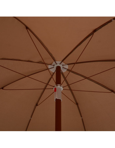 Ombrellone con Palo in Acciaio 180 cm Grigio Talpa