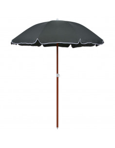 Ombrellone con Palo in Acciaio 180 cm Antracite 2