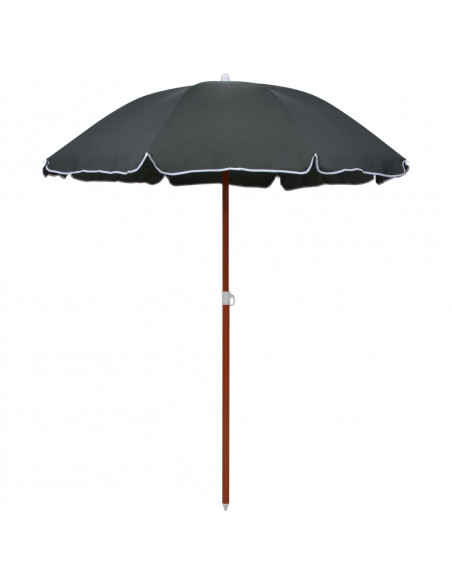 Ombrellone con Palo in Acciaio 180 cm Antracite