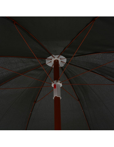 Ombrellone con Palo in Acciaio 180 cm Antracite