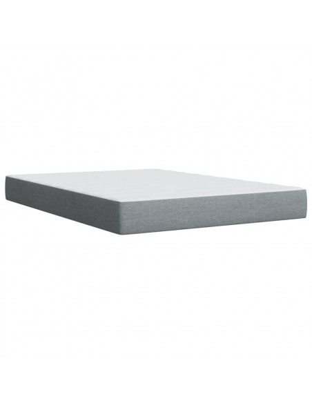 Giroletto a Molle con Materasso Grigio Chiaro 140x200cm Tessuto