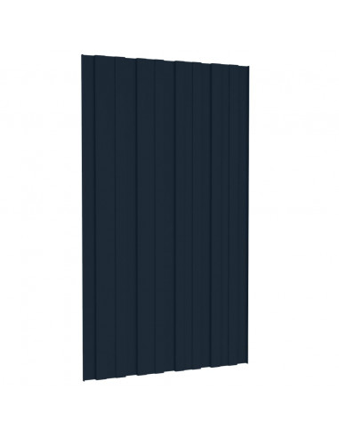Pannelli da Tetto 36 pz in Acciaio Zincato Antracite 80x45 cm