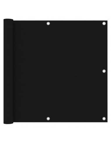 Paravento Balcone Nero 90x400 cm in Tessuto Oxford