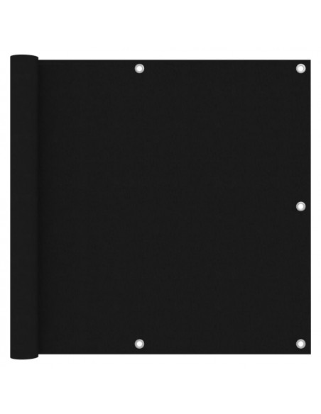 Paravento Balcone Nero 90x400 cm in Tessuto Oxford