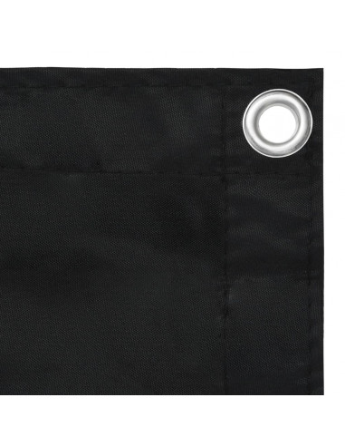 Paravento Balcone Nero 90x400 cm in Tessuto Oxford