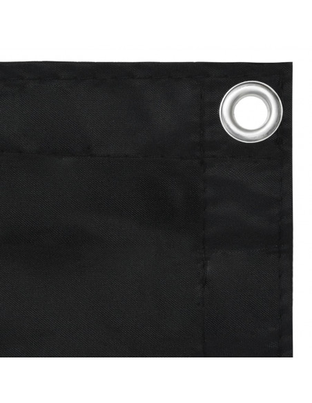 Paravento da Balcone Nero 90x600 cm Tessuto Oxford
