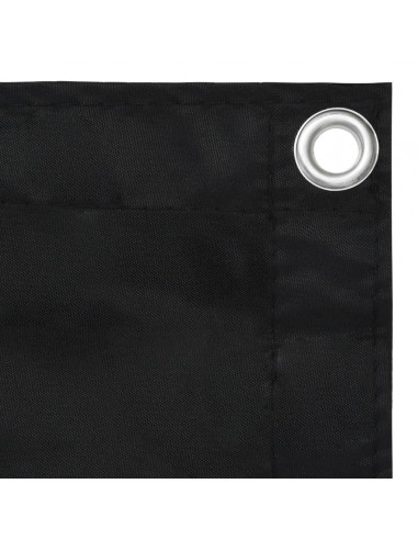 Paravento da Balcone Nero 120x300 cm in Tessuto Oxford