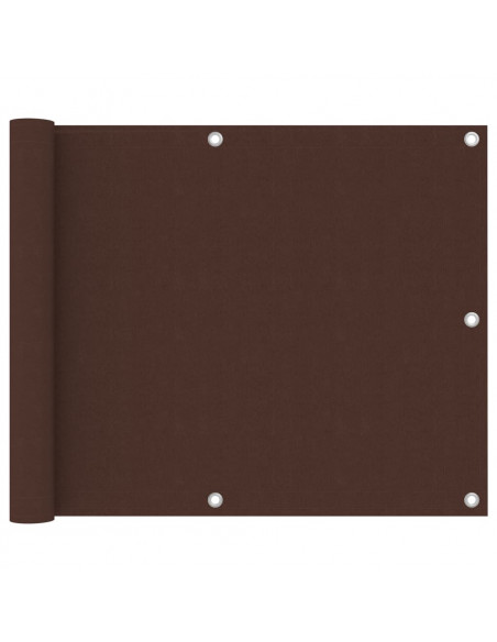 Paravento da Balcone Marrone 75x300 cm in Tessuto Oxford
