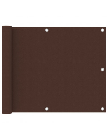 Paravento da Balcone Marrone 75x400 cm in Tessuto Oxford
