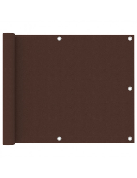Paravento da Balcone Marrone 75x400 cm in Tessuto Oxford