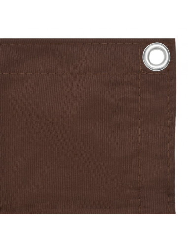 Paravento da Balcone Marrone 75x500 cm in Tessuto Oxford