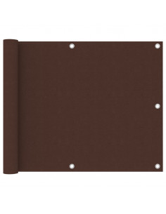 Paravento da Balcone Marrone 75x600 cm in Tessuto Oxford 2