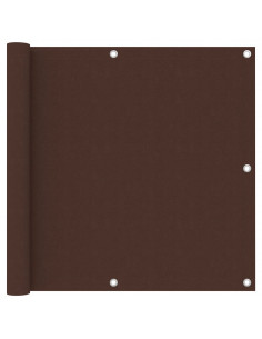 Paravento da Balcone Marrone 90x300 cm in Tessuto Oxford 2