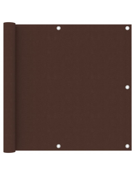 Paravento da Balcone Marrone 90x500 cm in Tessuto Oxford