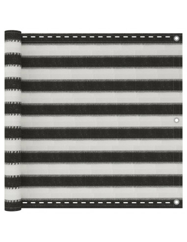 Paravento da Balcone HDPE 90x500 cm Antracite e Bianco