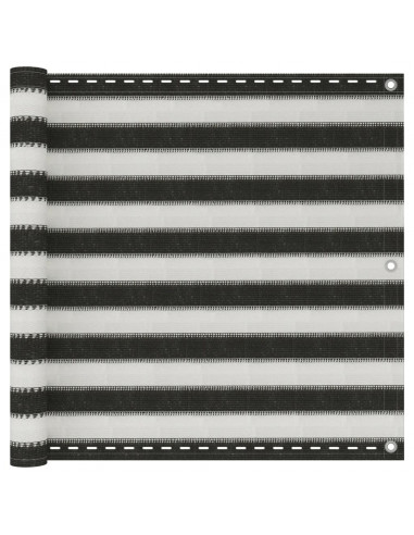 Paravento da Balcone HDPE 90x300 cm Antracite e Bianco