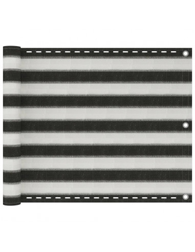 Paravento da Balcone HDPE 75x500 cm Antracite e Bianco