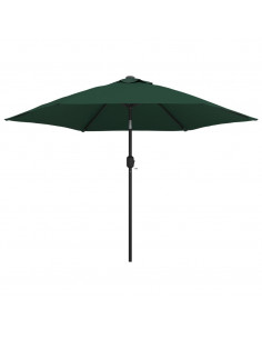 Ombrellone a sbalzo a LED 3 m Verde 2