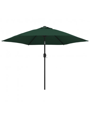 Ombrellone a sbalzo a LED 3 m Verde