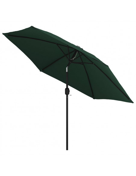 Ombrellone a sbalzo a LED 3 m Verde