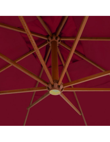 Ombrellone a Sbalzo con Palo in Legno 400x300cm Bordò