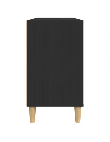Mobile Lavabo Nero 80x33x60 cm in Legno Multistrato