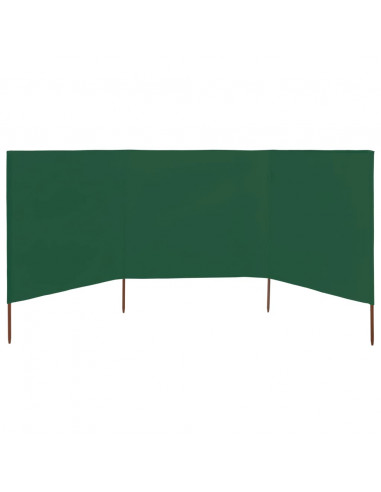 Paravento a 3 Pannelli in Tessuto 400x80 cm Verde