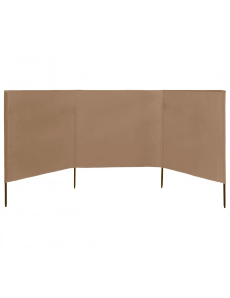 Paravento a 3 Pannelli in Tessuto 400x160 cm Grigio Talpa