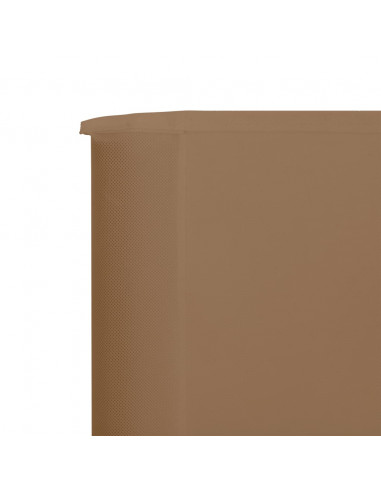 Paravento a 3 Pannelli in Tessuto 400x160 cm Grigio Talpa