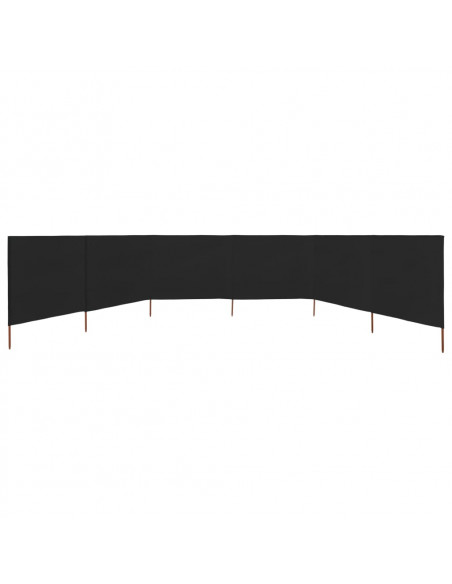 Paravento a 6 Pannelli in Tessuto 800x80 cm Nero