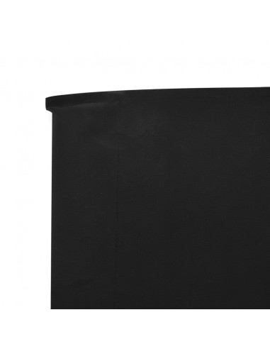 Paravento a 6 Pannelli in Tessuto 800x80 cm Nero