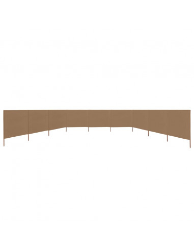 Paravento a 9 Pannelli in Tessuto 1200x160 cm Grigio Talpa