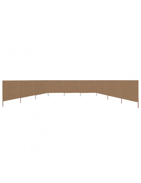 Paravento a 9 Pannelli in Tessuto 1200x160 cm Grigio Talpa