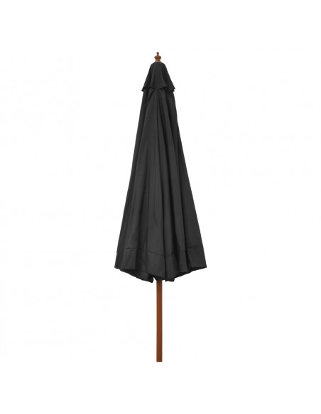 Ombrellone da Esterni con Palo in Legno 300 cm Antracite
